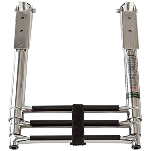 xingbailong Escalera telescópica plegable de acero inoxidable con 3 escalones xingbailong Escalera telescópica plegable de acero inoxidable con 3 escalones