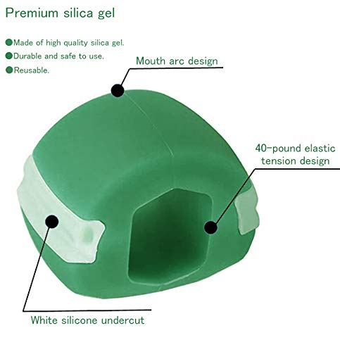 Xinmeng Jaw Exerciser Ejercicios Entrenador de mandíbula Entrenamiento de doble barbilla Ejercitador De Cara Cuello Dispositivo de fitness para entrenamiento facial. (verde) Xinmeng Jaw Exerciser Ejercicios Entrenador de mandíbula Entrenamiento de doble barbilla Ejercitador De Cara Cuello Dispositivo de fitness para entrenamiento facial. (verde)