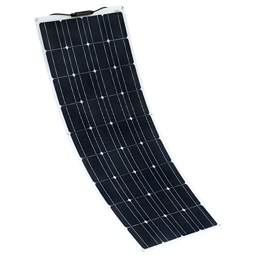 XINPUGUANG 100w 12v Kit de panel solar flexible Módulo monocristalino 10A Regulador solar para autocaravana, caravana, barco, automóvil, carga de energía de batería de 12v