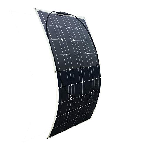 XINPUGUANG 200W kit de Panel Solar 2pcs 100w módulo monocristalino flexible 20A controlador para automóvil, embarcaciones, marina, autocaravana, caravanas, batería de 12v (Blanco)