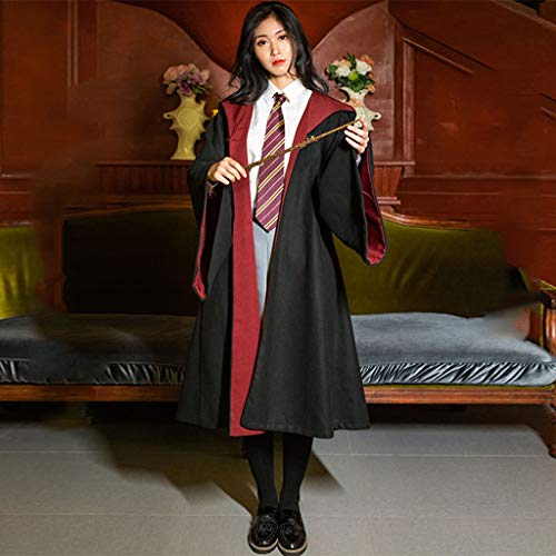 Xinqin Ding 4 Piezas Disfraz de Mago Cosplay para niños Adultos, con Capa, Corbata, Montura de Gafas para la Fiesta de Mago Disfraz Carnaval Halloween (135) Xinqin Ding 4 Piezas Disfraz de Mago Cosplay para niños Adultos, con Capa, Corbata, Montura de Gafas para la Fiesta de Mago Disfraz Carnaval Halloween (135)