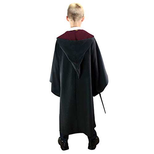 Xinqin Ding 4 Piezas Disfraz de Mago Cosplay para niños Adultos, con Capa, Corbata, Montura de Gafas para la Fiesta de Mago Disfraz Carnaval Halloween (135) Xinqin Ding 4 Piezas Disfraz de Mago Cosplay para niños Adultos, con Capa, Corbata, Montura de Gafas para la Fiesta de Mago Disfraz Carnaval Halloween (135)