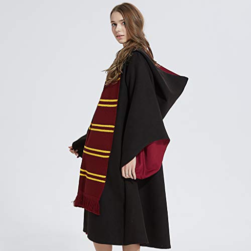 Xinqin Ding 4 Piezas Disfraz de Mago Cosplay para niños Adultos, con Capa, Corbata, Montura de Gafas para la Fiesta de Mago Disfraz Carnaval Halloween (135) Xinqin Ding 4 Piezas Disfraz de Mago Cosplay para niños Adultos, con Capa, Corbata, Montura de Gafas para la Fiesta de Mago Disfraz Carnaval Halloween (135)