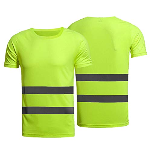 Xinvivion Camisas Reflectantes de Trabajo - Hombre Mujer Respirable Camisetas de Trabajo Alta Visibilidad Ligero Ropa de Seguridad