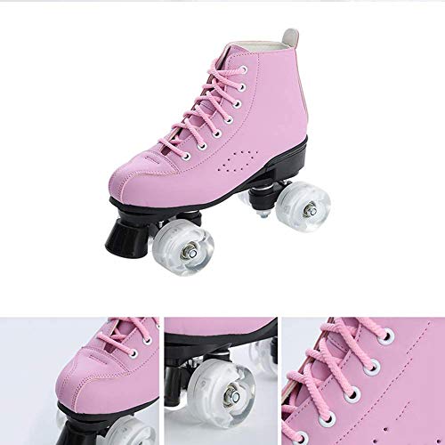 XIYEE Patines De Ruedas para Mujer, Patines De Dos Hileras para Jóvenes Adultos, Ideales para Principiantes Y Aquellos Que Quieren Aprender A Patinar Fácilmente