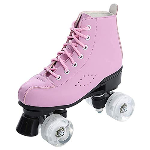 XIYEE Patines De Ruedas para Mujer, Patines De Dos Hileras para Jóvenes Adultos, Ideales para Principiantes Y Aquellos Que Quieren Aprender A Patinar Fácilmente