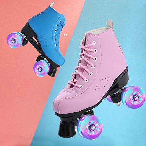 XIYEE Patines De Ruedas para Mujer, Patines De Dos Hileras para Jóvenes Adultos, Ideales para Principiantes Y Aquellos Que Quieren Aprender A Patinar Fácilmente