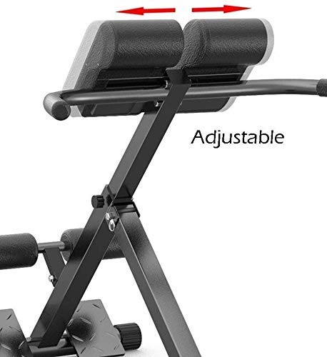 XiYou Banco de Pesas Ajustable 90 & deg; Silla Romana Plegable de hiperextensión con Respaldo Plano Abdominal para Abdominales/extensión de Espalda/estación de inmersión Multi-Workout Home Gym, so