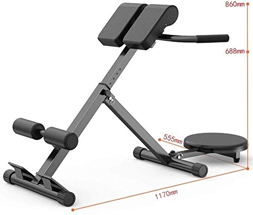 XiYou Banco de Pesas Ajustable 90 & deg; Silla Romana Plegable de hiperextensión con Respaldo Plano Abdominal para Abdominales/extensión de Espalda/estación de inmersión Multi-Workout Home Gym, so