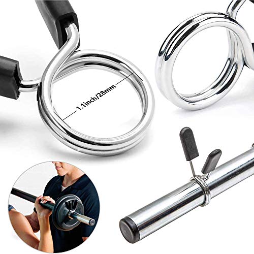 Xkfgcm 4 Piezas Collares de Clip de Resorte Abrazaderas de Barra de 1 Pulgada Collares de Resorte Abrazaderas Collares de Bloqueo de Resorte con Barra Ordinaria Mancuernas para Levantamiento de Pesas Xkfgcm 4 Piezas Collares de Clip de Resorte Abrazaderas de Barra de 1 Pulgada Collares de Resorte Abrazaderas Collares de Bloqueo de Resorte con Barra Ordinaria Mancuernas para Levantamiento de Pesas