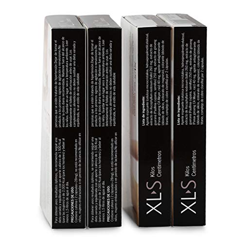 XL-S Kilos Centímetros Captagrasas Adelgazante, Tratamiento para Perder Peso, Reductor de Apetito con Guaraná y Ginseng - Pack Duplo 2 x 30 Comprimidos, 1 Mes de Tratamiento XL-S Kilos Centímetros Captagrasas Adelgazante, Tratamiento para Perder Peso, Reductor de Apetito con Guaraná y Ginseng - Pack Duplo 2 x 30 Comprimidos, 1 Mes de Tratamiento
