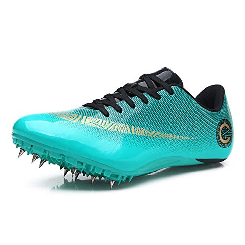 X/L Zapatillas de Atletismo Spikes Hombre Mujer Zapatillas de Correr a Distancia Zapatillas de Carrera de Atletismo atlético con Clavos Niños Niñas (Color : K, Size : 8 UK)