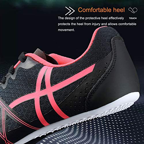 X/L Zapatos con Clavos de Pista Zapatillas de Atletismo de Atletismo para Mujer y Hombre Zapatillas de Atletismo para niños y niñas Zapatillas de Carreras con Clavos (Color : Orange, Size : 7.5 UK)