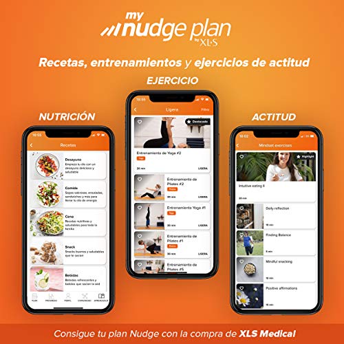 XLS Medical Forte 5 + Plan Nudge & Servicio Nutricionista Gratis | Origen Natural 100% Vegano | 180 Cápsulas, 1 mes | Captagrasas | Pierde hasta 5 veces más peso que solo haciendo dieta | Perder Peso