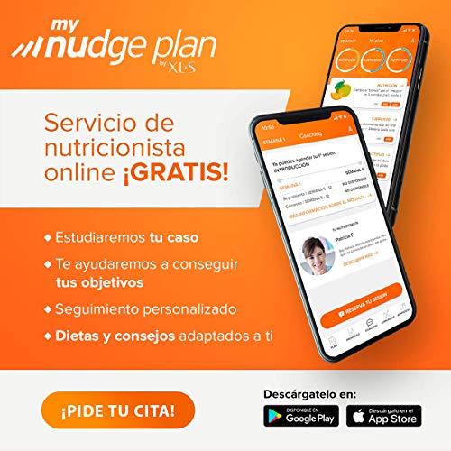 XLS Medical Forte 5 + Plan Nudge & Servicio Nutricionista Gratis | Origen Natural 100% Vegano | 180 Cápsulas, 1 mes | Captagrasas | Pierde hasta 5 veces más peso que solo haciendo dieta | Perder Peso