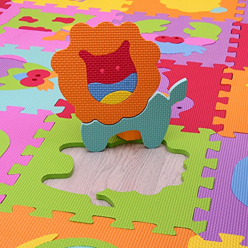 XMTMMD Suelo para Ninos Infantiles EVA Puzzle ColchonetaPara Ninos Y Infantiles EVA Puzzle Colchonetas Puzzle Rompecabezas para Cubrir el Suelo 18 Piezas Play Mat Set AMP014019G300918