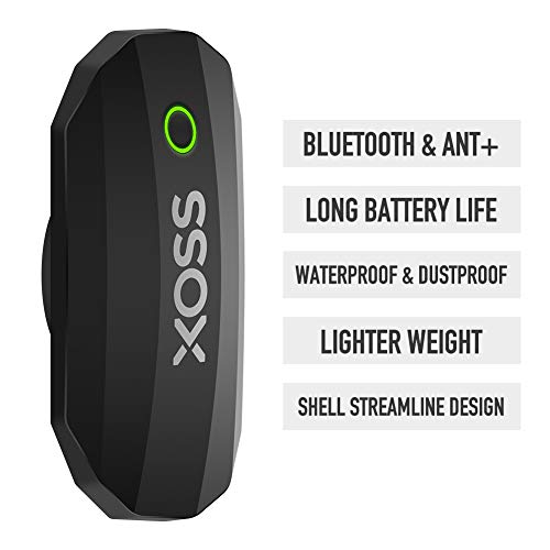 XOSS Heart Rate Monitor Bluetooth/Ant + Correa para el Pecho IP67 a Prueba de Agua, para Correr, Andar en Bicicleta, Deportes al Aire Libre (Correa para el Pecho)