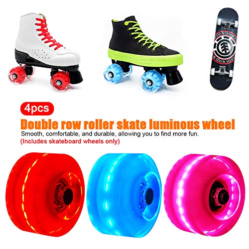 Xpccj 4 piezas luminosas ruedas de repuesto para monopatín cuatro patines rodillos para doble rodillo patinaje monopatín luz LED kernel 82 A dureza Xpccj 4 piezas luminosas ruedas de repuesto para monopatín cuatro patines rodillos para doble rodillo patinaje monopatín luz LED kernel 82 A dureza