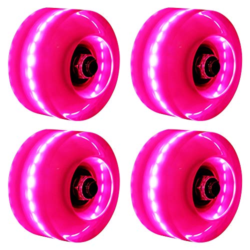 Xpccj 4 piezas luminosas ruedas de repuesto para monopatín cuatro patines rodillos para doble rodillo patinaje monopatín luz LED kernel 82 A dureza Xpccj 4 piezas luminosas ruedas de repuesto para monopatín cuatro patines rodillos para doble rodillo patinaje monopatín luz LED kernel 82 A dureza