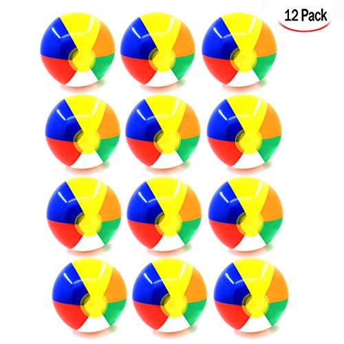 Xrten 12 Pcs Pelota de Playa niños, Pelota Hinchable 30 cm para la Piscina Playa ect Xrten 12 Pcs Pelota de Playa niños, Pelota Hinchable 30 cm para la Piscina Playa ect