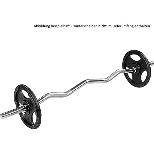 XRZS 47'' Antideslizante Duradero Barra de Musculación de Pesas, Diámetro de 25 mm, con 2 nueces para Entrenamiento Fitness