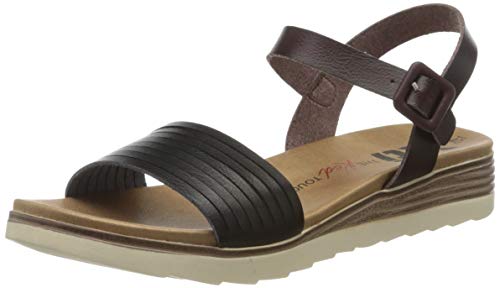 XTI 49846.0, Sandalias con Punta Abierta para Mujer, Negro, 39 EU