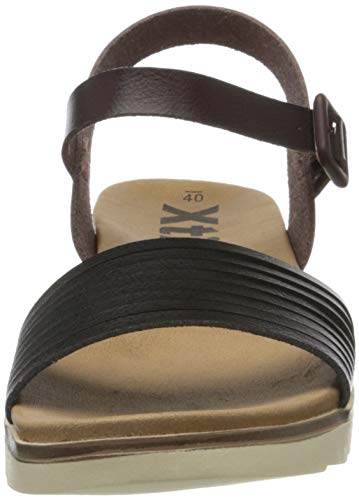 XTI 49846.0, Sandalias con Punta Abierta para Mujer, Negro, 39 EU