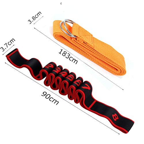 Xumier 4pcs Cinturón elástico de Yoga con Set de Fitness de 8 bucles Bandas Elasticas Fitness Ballet cinturón Equipo Cinta para la Pierna Banda Resistencia Dos Estilos,Dos Colores (Amarillo + Rojo) Xumier 4pcs Cinturón elástico de Yoga con Set de Fitness de 8 bucles Bandas Elasticas Fitness Ballet cinturón Equipo Cinta para la Pierna Banda Resistencia Dos Estilos,Dos Colores (Amarillo + Rojo)