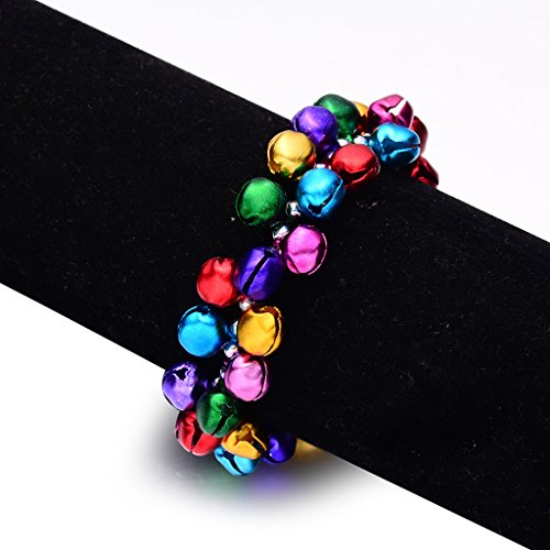 Xuniu Joyas Coloridas de los niños de Las Pulseras del Estiramiento de la Danza de Jingle Bells para el Partido