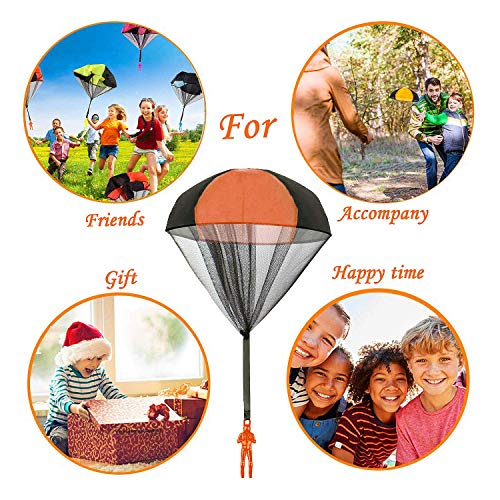 XUNKE Juguete de Paracaídas, Juguete Paracaídas Set, 4 × Mano Que Lanza el Juguete del Paracaidista, Muy Buenos Juguetes al Aire Libre para niños, ¡Dale más Felicidad a tu Hijo