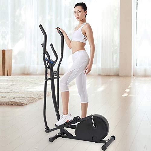 XUSHEN-HU Máquina elíptica máquina elíptica Bicicleta elíptica 2 en 1 bicicleta de ejercicios Cardio Gimnasio en casa Equipmen NEGRO máquina elíptica Trainer (Color: Negro, tamaño: 156x80x47cm) Interi