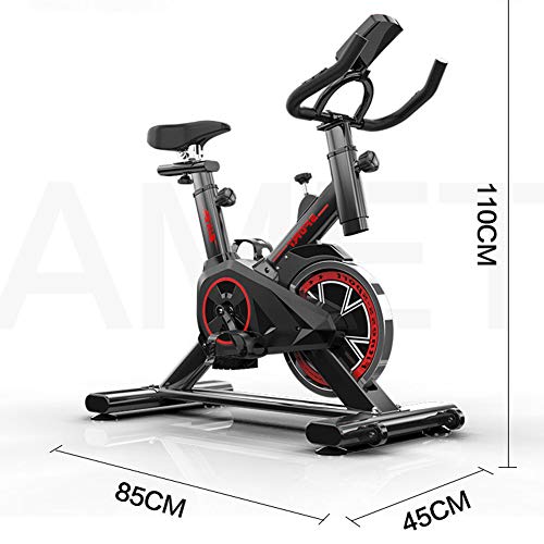 XYIANG Bicicleta de Spinning, Quema de Grasa eficaz, múltiples métodos de conducción, Estructura Estable, Pantalla LED de tecnología innovadora,Negro