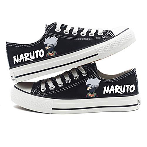 XYUANG Naruto Sasuke/Kakashi/Itachi Anime Shoes Manga Cosplay Zapatos de Lona Zapatillas de Deporte Fitness Athletic Sneakers para Mujeres Hombres A-40