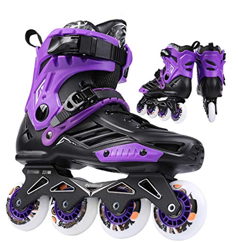 XYZCUP Rollerblades Mujeres Patines En LíNea Adulto AnticolisióN, Resistente Al Desgaste, Transpirable, CóModo Roller Blades Hombres Patines,Púrpura,38