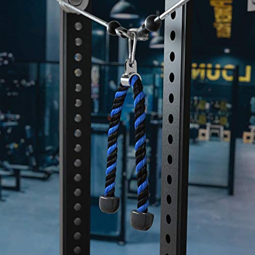 XYZDOUBLE Cuerda Tríceps Accesorio para Cable de TraccióN hacia Abajo con Tríceps y BíCeps Multi Gym Nylon Manijas Antideslizantes - Dorsal, Biceps, Triceps, Gimnasio o Hogar-Rojo 69cm