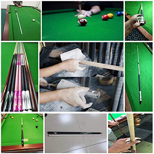 XZYY Palos De Billar-Tacos De Billar Profesional 147cm/58“ Consejo De Arce Cue,18-20 Oz,con Junta De Acero,Transmisión Estable,1/2 Americano Hardwood Split Pool Cue Pole (Rosa)