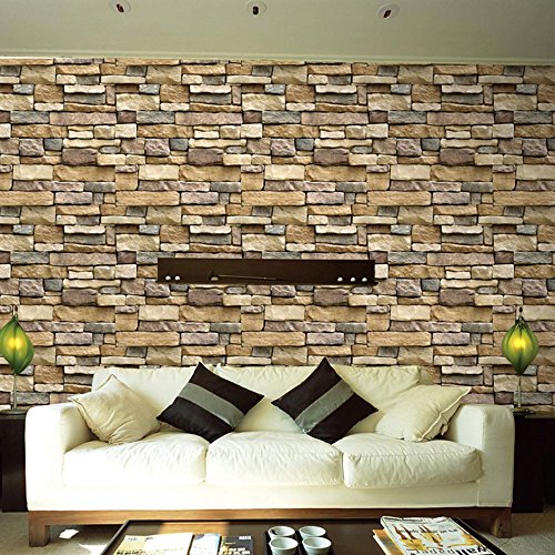 Y-Step - Papel pintado adhesivo 3D impermeable (0,45 x 10 m, autoadhesivo) Y-Step - Papel pintado adhesivo 3D impermeable (0,45 x 10 m, autoadhesivo)