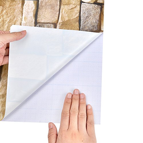 Y-Step - Papel pintado adhesivo 3D impermeable (0,45 x 10 m, autoadhesivo)