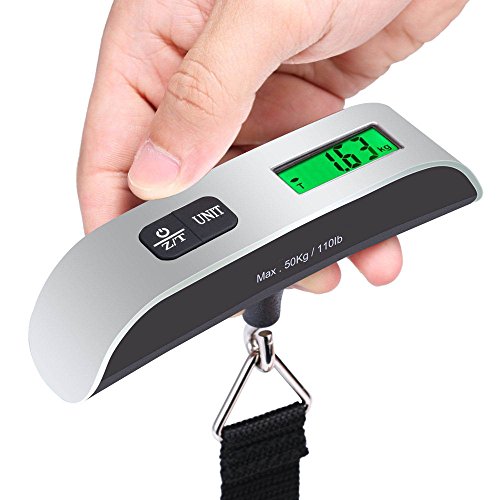 YA-Uzeun - Báscula de Equipaje portátil con Pantalla LCD Digital (50 kg/10 g) YA-Uzeun - Báscula de Equipaje portátil con Pantalla LCD Digital (50 kg/10 g)