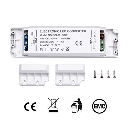 Yafido LED Transformador 220V a 12V Trafo 50W 4.17A LED Driver Fuente de Alimentación para Bajo Voltaje Bombillas G4 MR16 GU5.3 MR11 Tira LED Yafido LED Transformador 220V a 12V Trafo 50W 4.17A LED Driver Fuente de Alimentación para Bajo Voltaje Bombillas G4 MR16 GU5.3 MR11 Tira LED