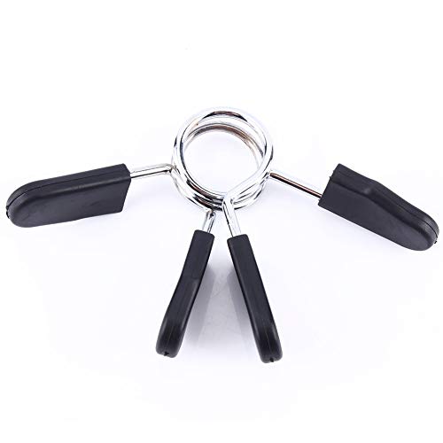 Yagosodee Spring Collar Clip 2 Pcs Standard 25Mm Barbell Dumbbell Lock Clamp Spring Collar Clip Yoga Training Fitness Spring Collar Clip para Gimnasio Levantamiento de Pesas Yoga