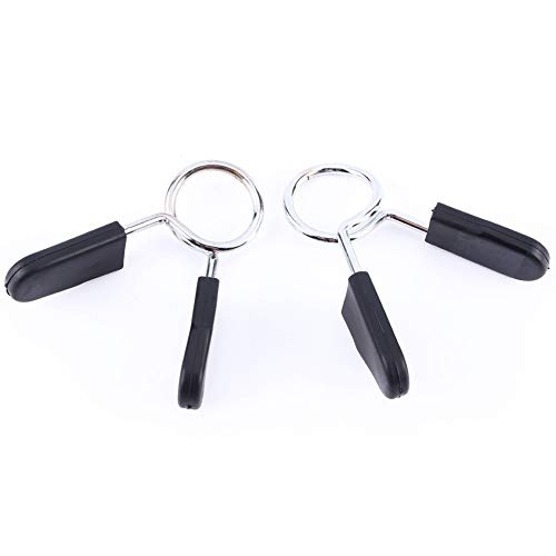 Yagosodee Spring Collar Clip 2 Pcs Standard 25Mm Barbell Dumbbell Lock Clamp Spring Collar Clip Yoga Training Fitness Spring Collar Clip para Gimnasio Levantamiento de Pesas Yoga