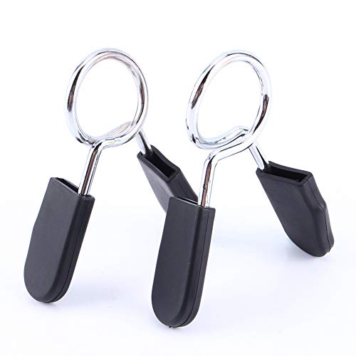 Yagosodee Spring Collar Clip 2 Pcs Standard 25Mm Barbell Dumbbell Lock Clamp Spring Collar Clip Yoga Training Fitness Spring Collar Clip para Gimnasio Levantamiento de Pesas Yoga