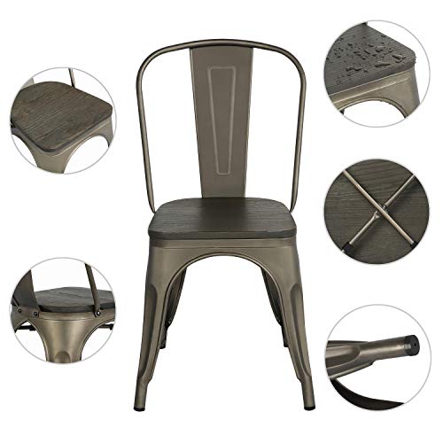 Yaheetech 4 Pieza Taburete de Bar Taburete Industrial Silla Altura 45cm MAX Carga 150 Kg Yaheetech 4 Pieza Taburete de Bar Taburete Industrial Silla Altura 45cm MAX Carga 150 Kg