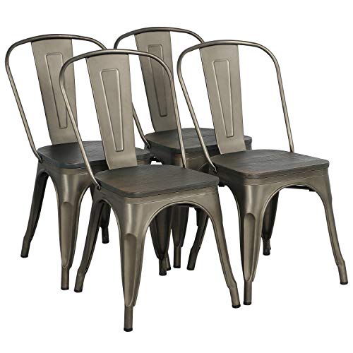 Yaheetech 4 Pieza Taburete de Bar Taburete Industrial Silla Altura 45cm MAX Carga 150 Kg Yaheetech 4 Pieza Taburete de Bar Taburete Industrial Silla Altura 45cm MAX Carga 150 Kg