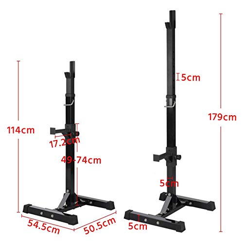 Yaheetech Soporte de Barra Estante de Peso Ejercicio Soporte Ajustable Carga Soporte Barra Levantamiento Gimnasio MAX 200 KG