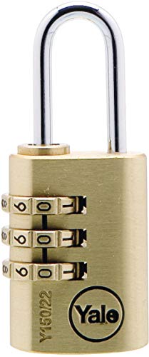 Yale Y150/22/120/1 Candado de Seguridad de Combinación, 22 mm Yale Y150/22/120/1 Candado de Seguridad de Combinación, 22 mm