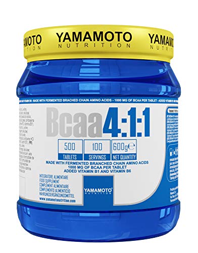 Yamamoto Nutrition BCAA 4:1:1 Aminoácidos de Cadena Ramificada - 500 Tabletas