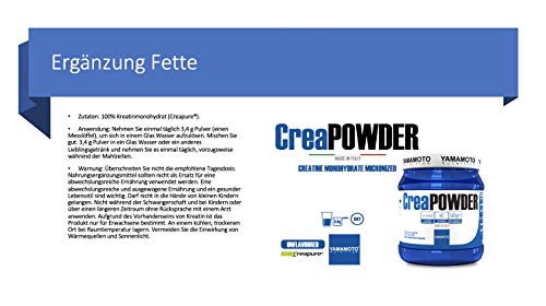 Yamamoto Nutrition Crea Powder Creapure Suplemento Alimenticio - 500 gr Yamamoto Nutrition Crea Powder Creapure Suplemento Alimenticio - 500 gr