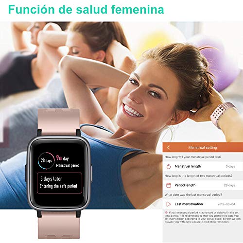 YAMAY Smartwatch, Impermeable Reloj Inteligente con Cronómetro, Pulsera Actividad Inteligente para Deporte, Reloj de Fitness con Podómetro Smartwatch Mujer Hombre para Xiaomi HuaweiI Teléfono